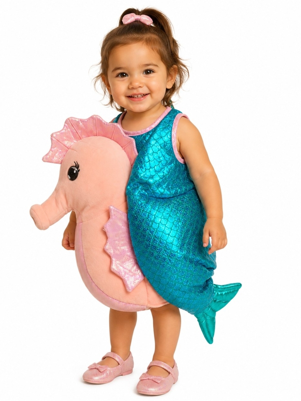 Plush Mermaid Seahorse Halloween Costume Toddler 4t Little Mermaid Cosplay Aeria